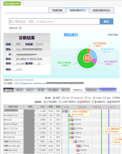 WP Fastest Cache后缓存效果检测