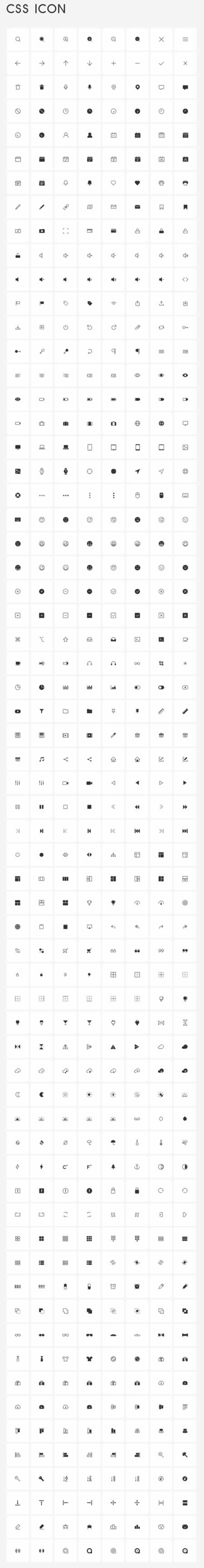512个CSS图标形状(icon shape)