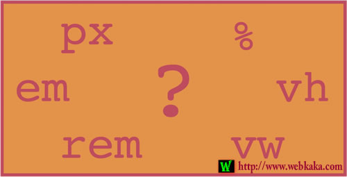 CSS单位PX、EM、REM、%、VW 和 VH 有什么区别？