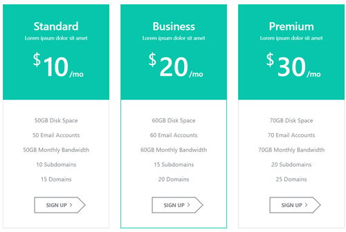 CSS 定价表（Pricing Table）-8