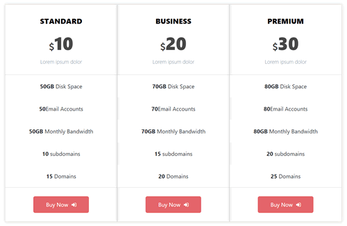 CSS 定价表（Pricing Table）-9