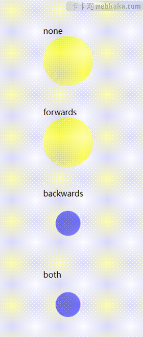 一图解释animation-fill-mode: none|forwards|backwards|both各属性值