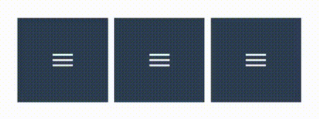 3款纯CSS3实现的汉堡（三横杠）菜单点击变叉动画