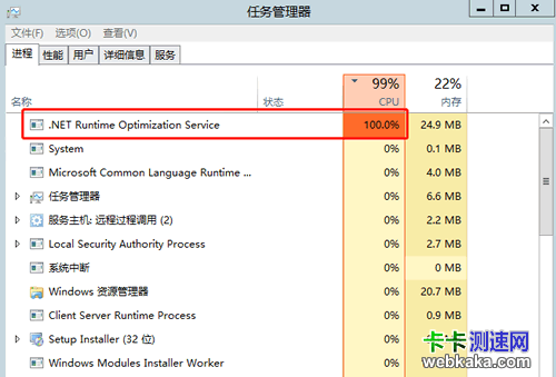 .NET Runtime Optimization Service占CPU 100%