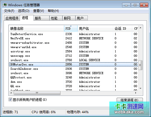 找到PID是2856的进程