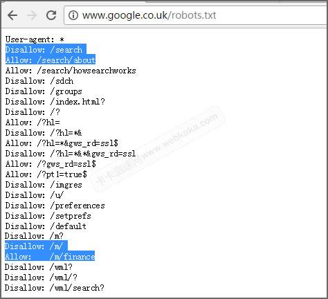 robots.txt Disallow和Allow上下级目录或文件的写法